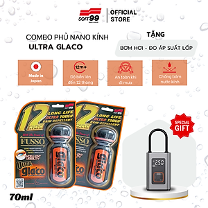 Phủ nano kính, chống bám nước trên kính ô tô Soft99 Ultra Glaco G-19 70ml, độ bền 12 tháng