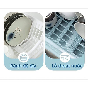 Rổ Úp Bát Việt Nhật Kèm Khay Hứng Nước 3535 