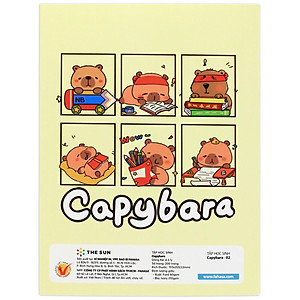 Tập Học Sinh Capybara - 4 Ô Ly - 200 Trang 80gsm - The Sun (Mẫu Bìa Giao Ngẫu Nhiên)