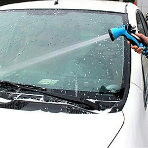 Combo bộ vòi tưới cây, vòi rửa xe tăng áp có lô cuốn ống LionKing 10 mét ống trong  rulo, 1.5 mét ống cấp nước và phụ kiện đi kèm  KR502-PR1015S. Ống nước kết cấu 5 lớp chống gập, chống xoắn, vòi phun bằng kim loại 10 chức năng.