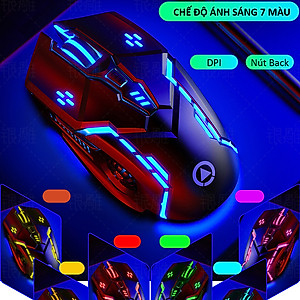 Chuột máy tính gaming SIDOTECH G5S chuyên chơi game Esport đèn Led Rgb / 6 Nút Bấm / DPI 3200 / tuổi thọ 30 triệu lần click cao thiết kế công thái học cho game thủ streamer FPS Moba lướt web thiết kế làm việc văn phòng tương  - Hàng chính hãng