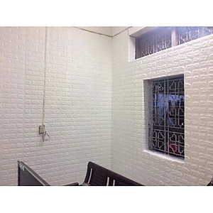 Bộ 5 Tấm Xốp Dán Tường 3D Giả Gạch Màu 70cmx77cm