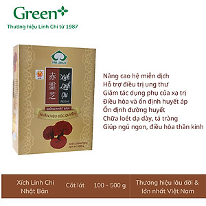 Nấm Xích Linh Chi Nhật thượng hạng - Cắt lát - Hộp 500g - Linh Chi Vina