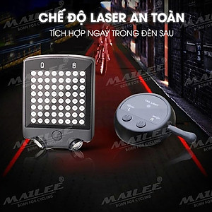 Đèn Đuôi Xe Đạp Led Xi nhan A112 64 bóng led với màn hình đa hiển thị nhiều mẫu dung lượng 650mAh có remote không dây Mai Lee 