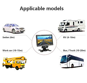 Bộ Màn Hình Camera Lùi Cho Xe Tải 24V 7.0 Inch Cáp 15M Camera 18 LED Hồng Ngoại Nhìn Trong Đêm Cho Xe Buýt Xe Tải Container Xe Công Trình