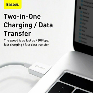 Cáp sạc cho iPhone/ iPad Baseus Superior Series Fast Charging Data Cable USB to iP (2.4A, 480Mbps, Fast charge, ABS/ TPE Cable)- Hàng chính hãng