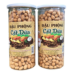 COMBO 2 HŨ 1 KG ĐẬU PHỘNG CỐT DỪA TÂN LỘC PHÁT (HŨ PET)