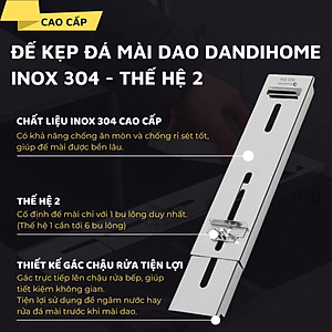 Đế kẹp đá mài dao DandiHome inox 304 gác bếp tiện lợi