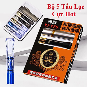 Bộ Tẩu Lọc Thuốc 5 in 1 Cao Cấp, Cải Tiến Mới, Sản Xuất Tiêu Chuẩn Nhật Bản, Có Hộp Đựng,