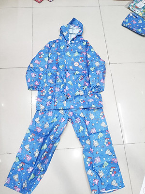 Bộ Áo Mưa Trẻ Em Vải Dù Hoạt Hình Cho Bé Từ 9-11 Tuổi, Áo Mưa Trẻ Em Cute, Chống Thấm An Toàn
