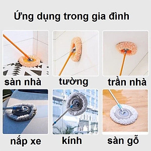 Chổi Quét Trần Nhà Cán Kéo Dài 180Cm ,Cây Lau Trần Nhà Hình Hoa Hướng Dương Xoay 180 Độ Giúp Bạn Làm Sạch Mọi Ngóc Ngách - HÀNG CHÍNH HÃNG MINIIN