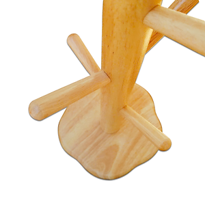 Cây/ Giá Treo Ly Gỗ Cao Su 6 móc tiện dụng, tiết kiệm không gian - Đồ Gỗ Nhà Bếp Thương Hiệu Trường Sơn