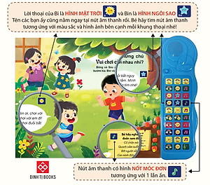 Sách - Sách âm thanh - Bé học nói Phiên bản đặc biệt với 30 nút bấm cho bé 0 - 6 tuổi - Đinh Tị Books