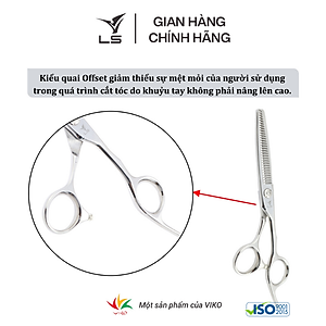 Kéo tỉa tóc LS rơi 15-20% quai offset vênh đỡ ngón cố định JT3230