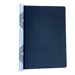 Thảm tập yoga du lịch cao cấp chính hãng Yvonne, White Navy (TẶNG KÈM 3 PHẦN QUÀ) dày 1,5mm gấp gọn, bề mặt nhám, siêu bám, ưa mồ hôi, dễ vệ sinh, chất liệu cao su tự nhiên, kích thước 183cm x 66cm, nặng 1,2kg