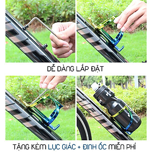 Giá Bình Nước Xe Đạp Nhiều Màu Sắc Lớp Xi Mạ Chất Liệu Nhựa PC XCLS (tặng kèm ốc vít) Mai Lee
