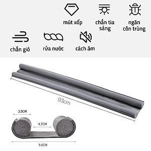 Miếng Xốp Bọc Chân Cửa Chắn Gió Chống Bụi, Ngăn Tiếng ồn, Ngăn Côn Trùng-  Chất Liệu Bông xốp + EVA Dày Bền 93 x 9.6cm- Hàng Chính Hãng MINIIN