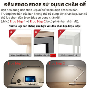 Đèn bàn học bảo vệ mắt DandiHome Ergo Edge chống cận để làm việc, học tập có thể kéo dài và gấp gọn - 3 phiên bản