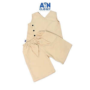 Bộ quần áo lửng bé gái Kem xước - AICDBGVWXWA4 - AIN Closet