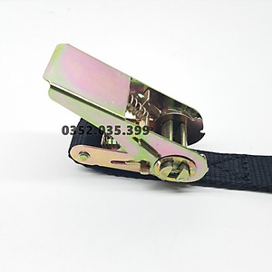 Dây cảo chằng hàng tăng đơ bản 25mm, Có Móc J, dài 1m-8m, tải trọng 1 tấn, chất liệu Polyeter cường lực