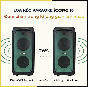 Bộ Loa Mic Karaoke Bluetooth iCore i8 - Hàng chính hãng