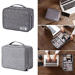 Túi đựng phụ kiện điện thoại 2 ngăn lớn cải tiến kích thước 27cm nhiều ngăn chống nước, chống sốc - Hàng chính hãng D Danido