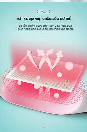 Đai Massage Bụng Giúp Giảm Đau Bụng Trong Kỳ Kinh Nguyệt, Ngày Đèn Đỏ , Hỗ Trợ Massage Hồng Ngoại Giữ Gìn Vóc Dáng Bằng Phương Pháp Nhiệt, Sử Dụng Siêu Vật Liệu Graphene - Tặng kèm máy massage mini