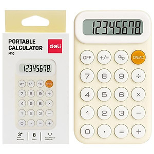 Máy Tính Bỏ Túi - Deli EM10 - Màu Vàng