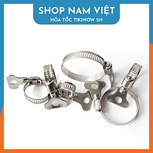 Đai Siết Cổ Dê Inox Chịu Tải Nặng, Có Tay Vặn