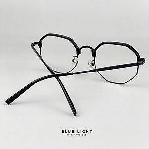 Kính Giả Cận, Gọng Kính Cận Nam Nữ Mắt Vuông Đa Giác Full Đen Hàn Quốc - BLUE LIGHT SHOP