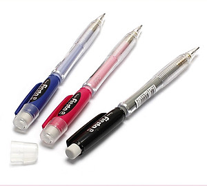 Bút chì kim Pentel Fiesta AX105 (0.5mm) và AX107 (0.7mm) trang bị đầu tẩy 4 màu lựa chọn