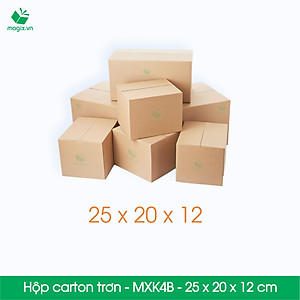 MXK4B - 25x20x12 cm - 20 Thùng hộp carton trơn đóng hàng
