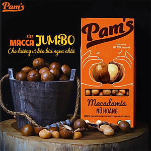Hạt Macca Nữ Hoàng Size 30-32 Pams 250g/hộp - Mắc ca Úc Giòn Béo, Thơm Ngon, không cần dùng khui hạt