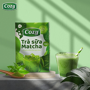 Cozy Trà sữa 3in1 - Matcha 10 gói x 17g Hộp