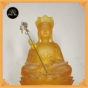 Tượng địa tạng vương bồ tát – tượng phật Địa Tạng lưu ly màu vàng cao 21cm đồ thờ cúng phong thủy shop Diệu Tâm