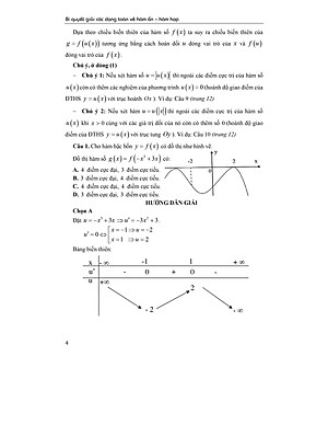 BÍ QUYẾT GIẢI CÁC DẠNG TOÁN VỀ HÀM ẨN - HÀM HỢP