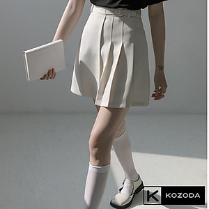 Chân váy xếp ly nữ eo cao hè 2021 -Chân váy ngắn dáng A phong cách thể thao năng động