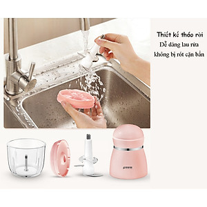 Máy Xay Đồ Ăn Dặm Cho Bé 6 Lưỡi Cối Thuỷ Tinh Hàng Nội Địa Trung Bản Cao Cấp Siêu Mịn Tiện Dụng - Tặng Kèm Dụng Cụ Rửa Máy-Hàng Chính Hãng 