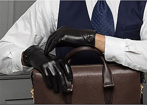 Găng tay nam da dê cao cấp - BHY8101 Bao tay nam lái xe, Găng tay mùa đông. Lót lông mềm mại, dễ chịu khi đeo.