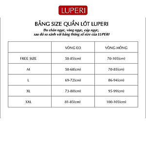 Quần Lót Nữ Cotton LUPERI LU3QL717 Phối Ren Cạp Cao Định Hình Eo Thon Gọn Chất Liệu Mềm Mịn Co Giãn Kháng Khuẩn Khử Mùi