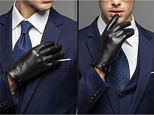 Găng tay nam da dê cao cấp - BHY8101 Bao tay nam lái xe, Găng tay mùa đông. Lót lông mềm mại, dễ chịu khi đeo.