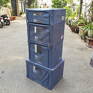 Hộp Vải Oxford Đựng Đồ Khung Thép Gấp Gọn