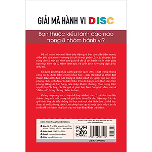 Sách Giải Mã Hành Vi Disc: Bạn Thuộc Kiểu Lãnh Đạo Nào Trong 8 Nhóm Hành Vi?