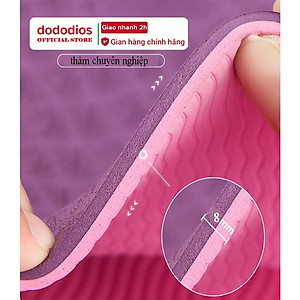 THẢM TẬP YOGA, GYM 2 LỚP CAO CẤP CHỐNG TRƯỢT + TÚI ĐỰNG THẢM TẬP YOGA + DÂY BUỘC CHUYÊN DỤNG - CHÍNH HÃNG DODODIOS