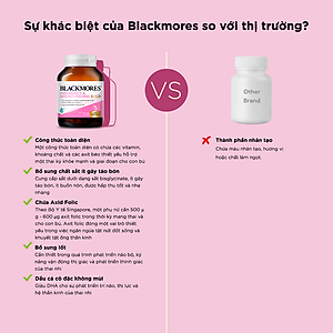 Combo 2 Lọ Vitamin Tổng Hợp Cho Bà Bầu Và Mẹ Cho Con Bú Blackmores Pregnancy & Breast-Feeding Gold 60 Viên/Lọ