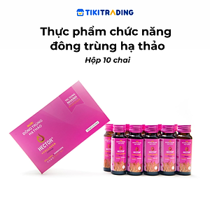 Hộp 10 chai nước Thực phẩm chức năng đông trùng hạ thảo Hector collagen 