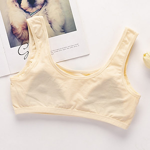 Áo Lót Nữ Áo Lót Học Sinh Ba Lỗ Cotton Hoa Chìm Mút Liền 1358 – Êm Ái, An Toàn, Thoáng Mát