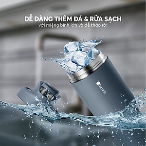Ly giữ nhiệt inox Elmich EL8309 900ml, Hàng chính hãng, giữ nhiệt tốt, nắp bật, kèm ống hút -JoyMall
