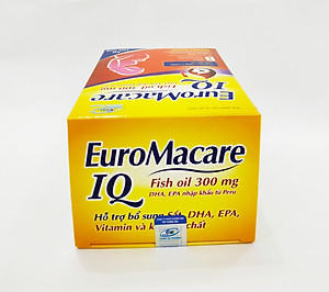 VIÊN UỐNG BỔ MÁU EUROMACARE IQ - BỔ SUNG SẮT TỔNG HỢP, DẦU CÁ, CÁC VITAMIN, EPA, DHA CHO PHỤ NỮ CÓ THAI VÀ CHO CON BÚ - GIẢM NGUY CƠ SẨY THAI , TIỀN SẢN GIẬT - KHỎI LO ỐM NGHÉN - MỖI NGÀY 1 VIÊN - LỌ 30 VIÊN