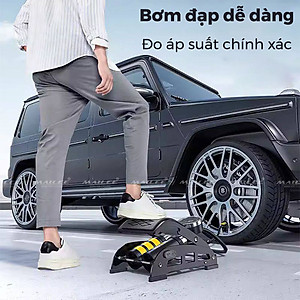 Bơm Đạp Chân 2 Nòng Xilanh BEELORD J54B-01 10 Bar/160 PSI Bơm Chất Lượng Cao Cho Xe Đạp, Xe Máy, Xe Ô tô, Xe Hơi Đa Năng Xếp Gọn (Tặng Kèm 3 Chốt Chân, Hộp đựng bơm) - Mai Lee